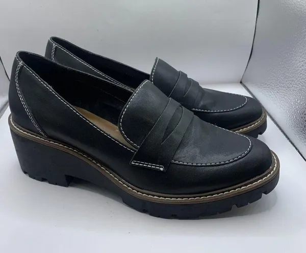 Blondo Dulce Waterproof Women's platform Loafers chunky size 9.5 black E6 - Image 4