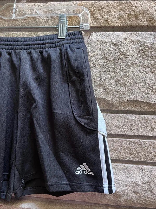 Adidas climacool y2k 09 Black Athletic Shorts with White three stripe Trim small - Image 3