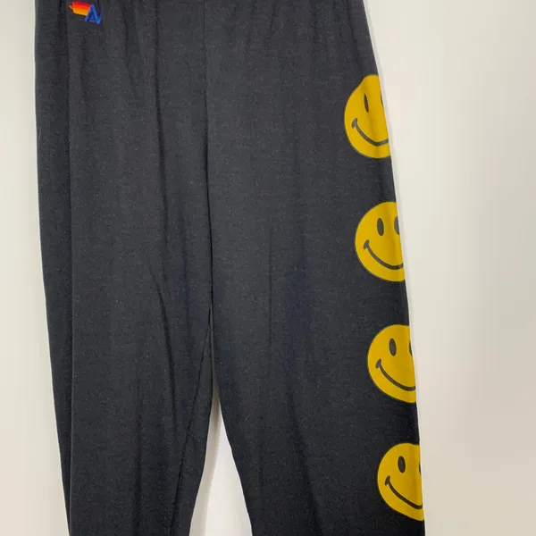 Aviator Nation Smiley 2 Sweatpant Pull On Pants Jogger Womens XL - Image 9