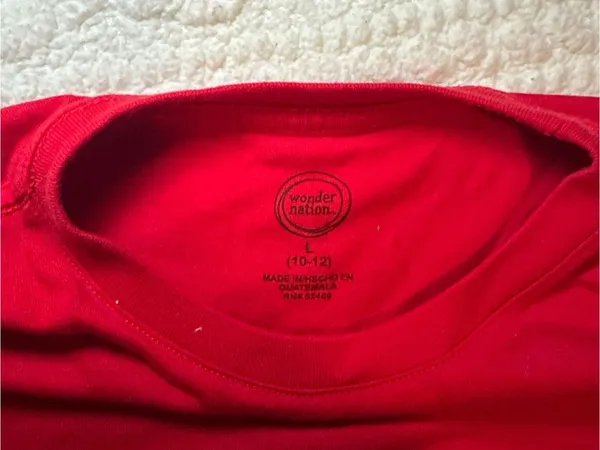 Wonder Nation Red Short Sleeve T Shirt Top XS ADULT, LARGE CHILD - Image 4