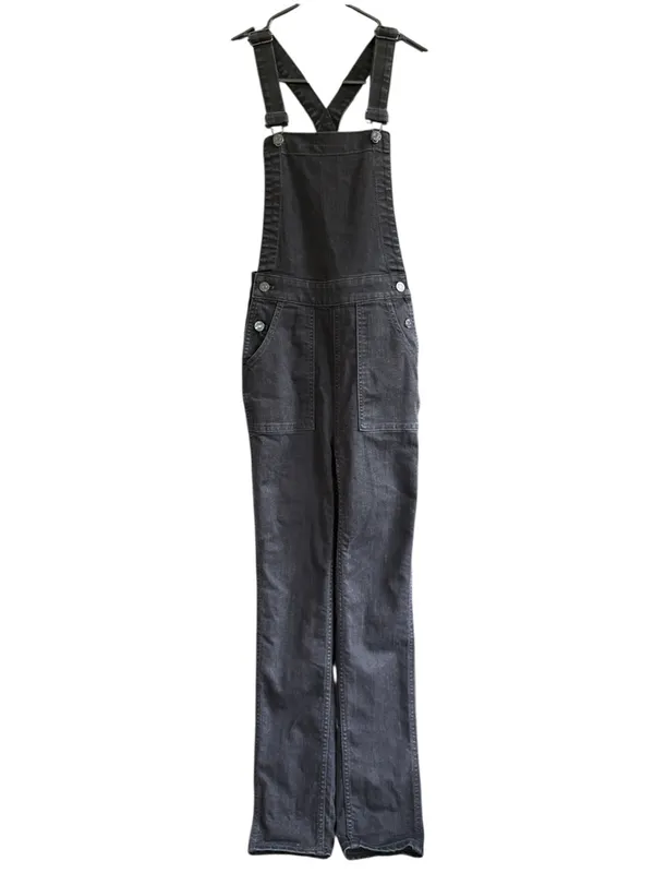 EUC Madewell Denim Cross Back Overalls Black Size XS Retail $148.00 - Image 4