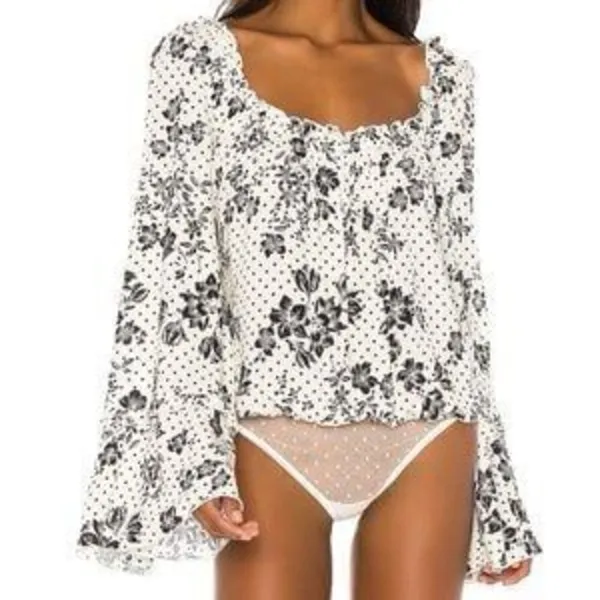 Free People One On One Date Bodysuit Tea Combo Size Small - Image 2