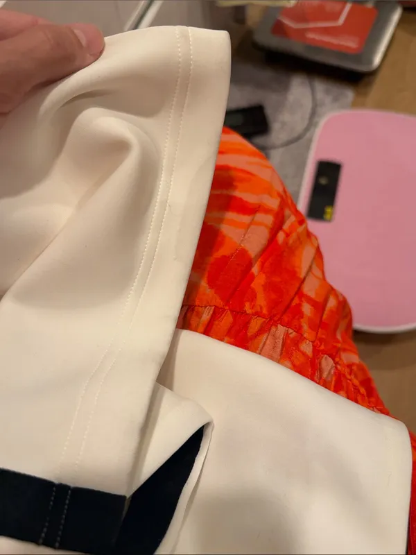 Lilly Pulitzer Luxletic UPF 50 Ivory Wide-Leg Track Pants with Black large‎ - Image 9