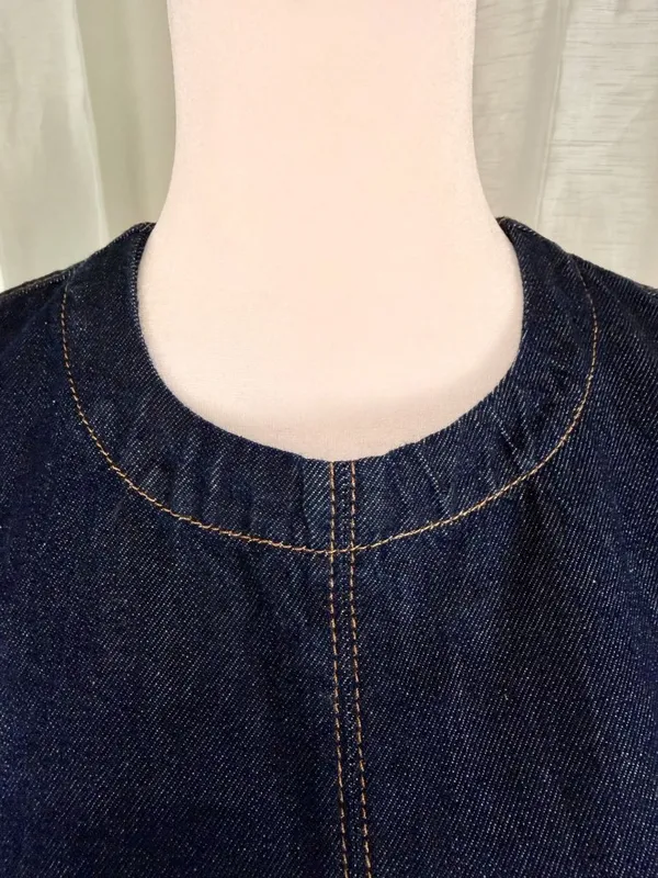Madewell Denim Shift Dress Womens Size 2 100% Cotton Sleeveless Blue Midi - Image 5