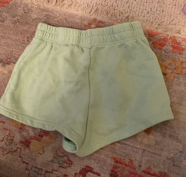 Green Sweat Shorts Size XS - Image 2