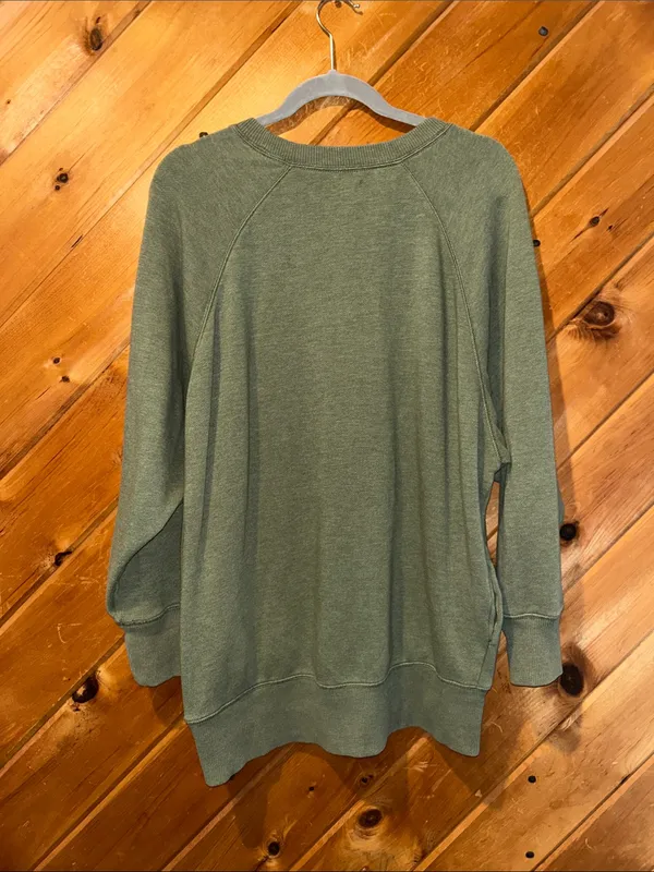 Aerie Heather green oversized crewneck sweatshirt - Image 4