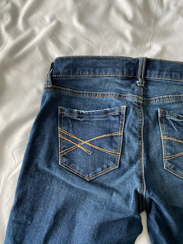 Dark Wash Low Rise Skinny Jeans - Image 5