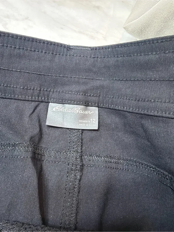 Eddie Bauer Ladies UPF 50+‎ Sun Protection Summer Trail Short Black Size 12 - Image 3