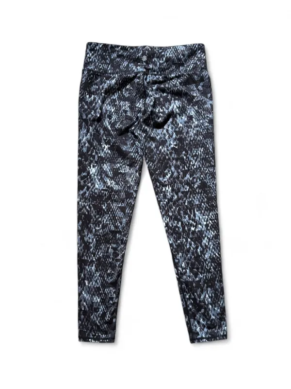Athleta Chaturanga Legging Black & Gray Snake-Print Size Large Athleisure Sporty - Image 3