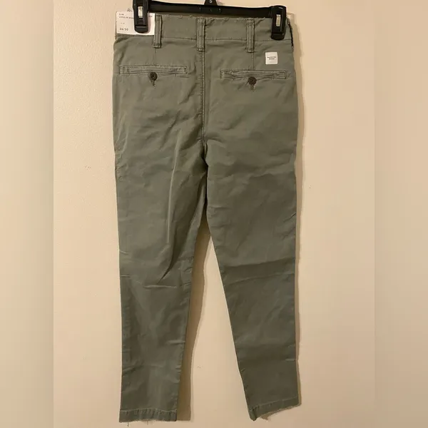 New NWT American Eagle Sage Green Lived In Khakis‎ Slim Fit Flex 26" Waist - Image 2
