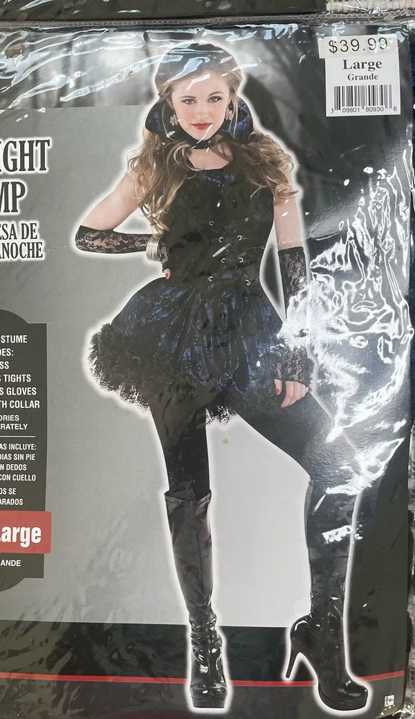 Midnight Vamp Halloween Costume Black Size L - Image 2