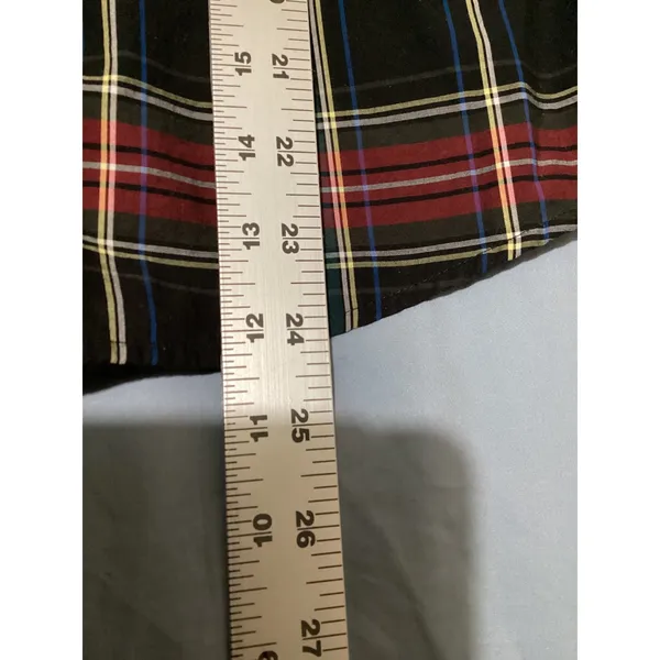 Brooks Brothers Red Black Plaid Bow Neck Tie Cotton Blouse Shirt Womens 14 - Image 7
