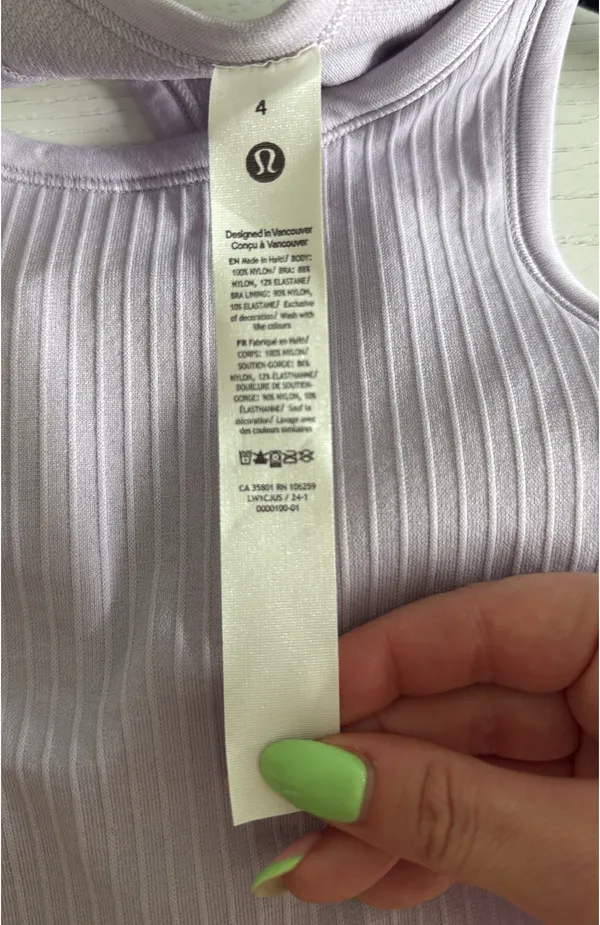 Lululemon Size 4 Ebb to Street Cropped Racerback Tank Top - Image 7