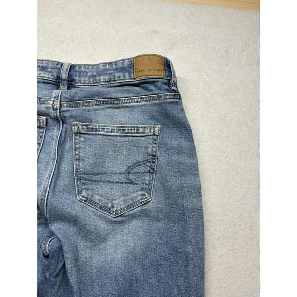 American Eagle Jeans Womens 4 Medium Wash Mom Jean Distressed Ripped Strigid - Image 7
