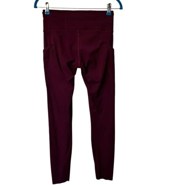 Lululemon Fast Free High Rise Legging Sz 6 Burgundy‎ LW5CFSS - Image 4
