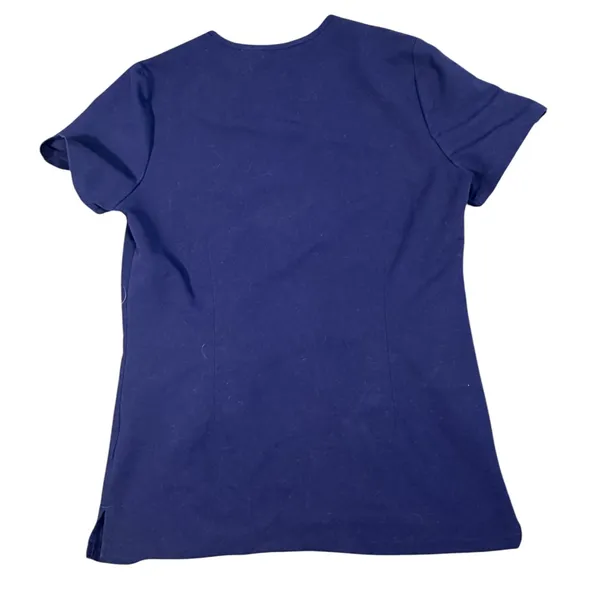 FIGS Technical Collection Scrub Top Womens XXS Navy Blue V Neck Medical Uniform - Image 5