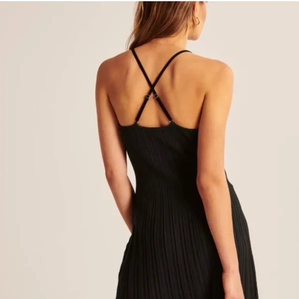 Abercrombie & Fitch Crossback Ribbed Elevated Knit Mini Dress - Image 10