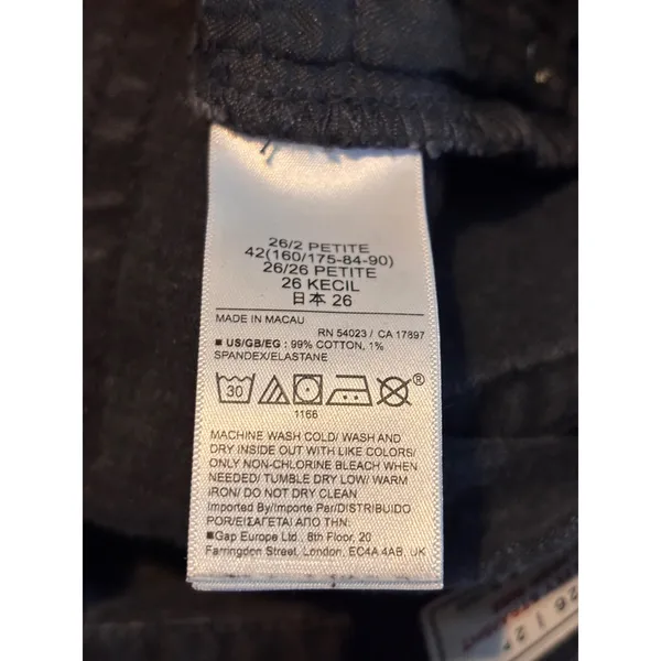 Gap Cheeky Straight High Rise Jeans 2P Black Distressed Grunge Edgy Raw Hem - Image 7