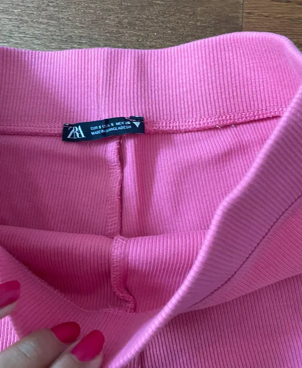ZARA NWOT barbie bubble gum pink ribbed cotton shorts - Image 6