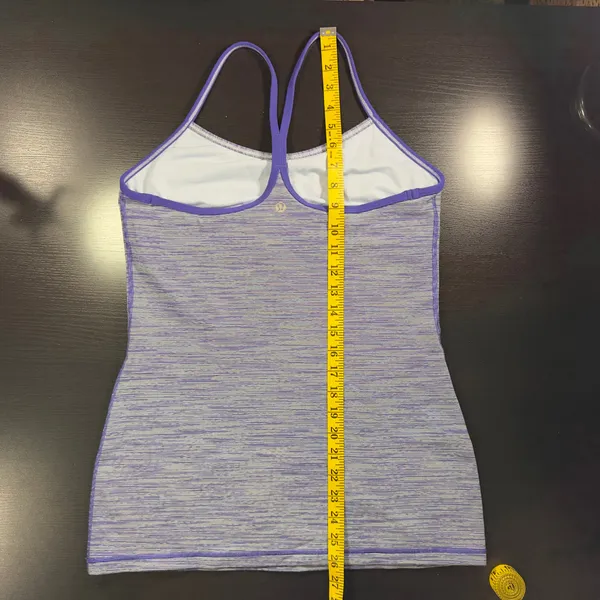 Women’s Lululemon Power Y Tank Heather Purple Size 10 - Image 6