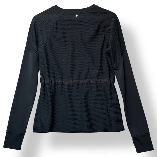Footjoy Womens Black Athletic Top Drawstring Waist Mesh Panel M Golf Gorpcore - Image 4