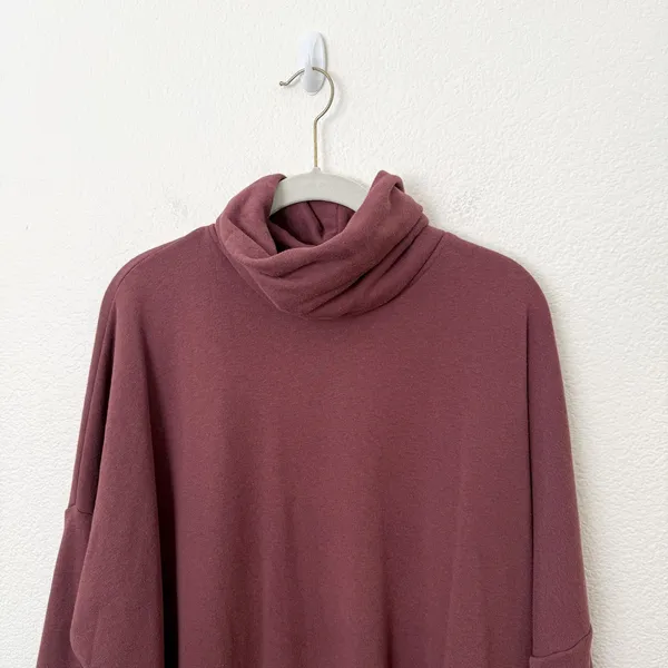[Aerie] Oversized Fleece Turtleneck Sweater Pullover Sweatshirt Cozy Sz Small S - Image 4
