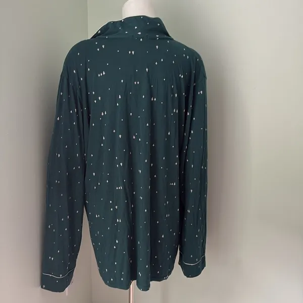 Eberjey Green Christmas tree pajama top XL - Image 5