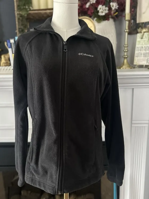 Columbia Benton Fleece Full Zip Up Jacket Women’s Size Small, Gray Color - Image 3
