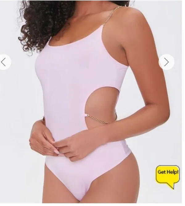 pink gold chain bodysuit - Image 2