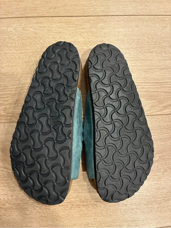 Birkenstock Women’s Granada Leather Teal Slip On Sandal Size 37/6 US - Image 5