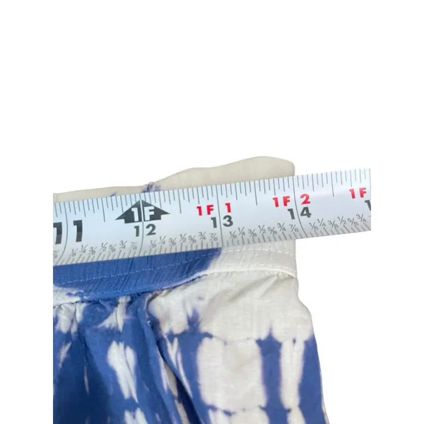 Darah Dahl Women’s Tie Dye Pants Blue White Boho Lounge Casual Lightweight M - Image 13