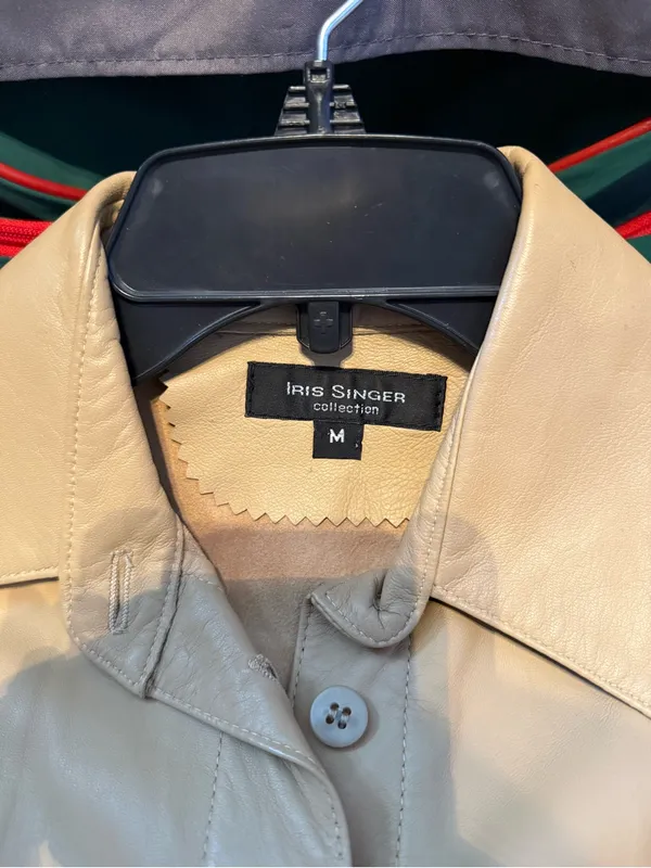 Women’s Tan Leather Button - Image 2