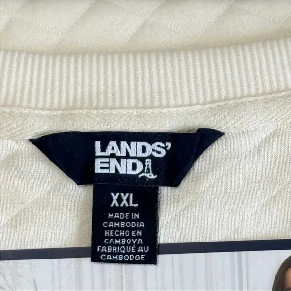 Lands’ End Ivory Quilted Lounge Set XXL - Image 4