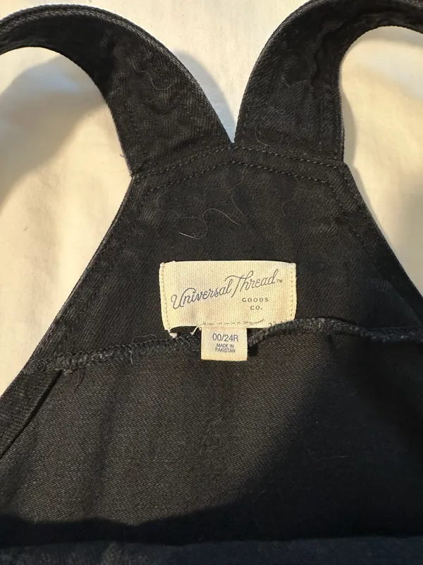 Black Overall Shorts - Image 2