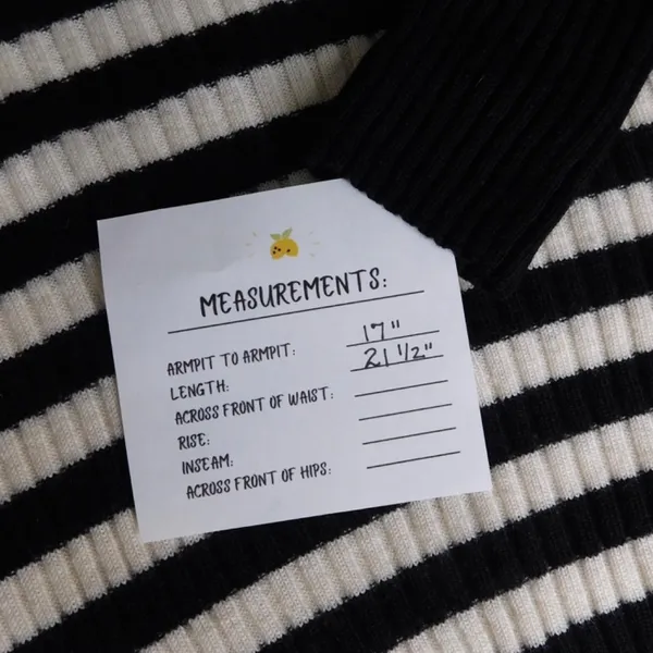 ATM Anthony Thomas Melillo Striped Ribbed Knit Merino Wool Sweater Large - Image 12