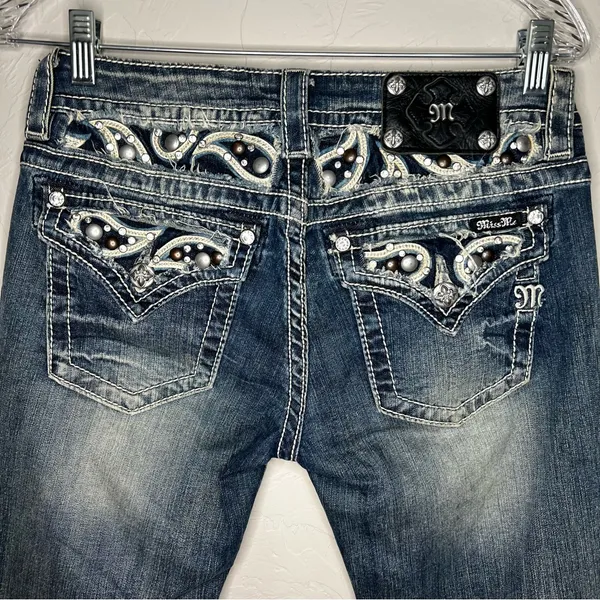 Miss Me Bootcut Western Thick‎ Stitch Flap Pocket Embellished Denim Jeans - Image 11