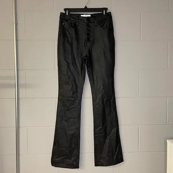 KanCan USA Joan High Rise Faux Leather Bootcut Pants Women’s Size 7/27 Leather Pants - Image 2