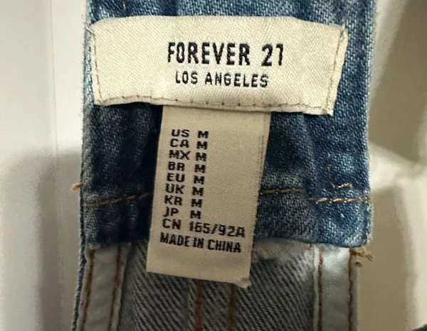 Forever 21 denim jean overall skirt - Image 5
