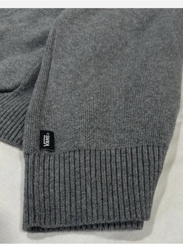 Vans Cardigan Unisex Sz Small Dark Gray Button Down - Image 5