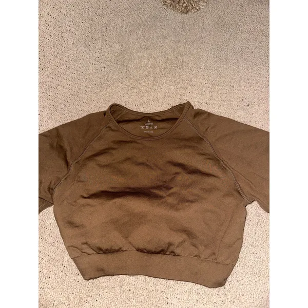 NVGTN brown open back crop top - Image 2