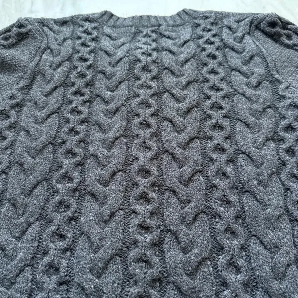 MAEVE By Anthropologie Charcoal Cable Knit Cardigan • Sz S - Image 7