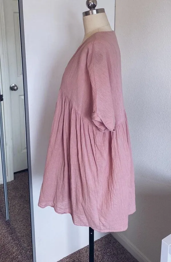 Mauve Babydoll Dress - Medium - Image 3