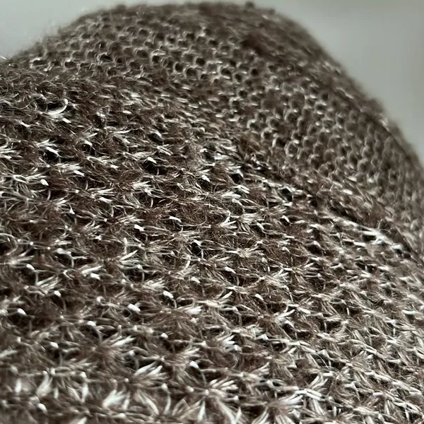 Vintage Brown Open Knit Cardigan Boho Cottagecore Crochet S - Image 5