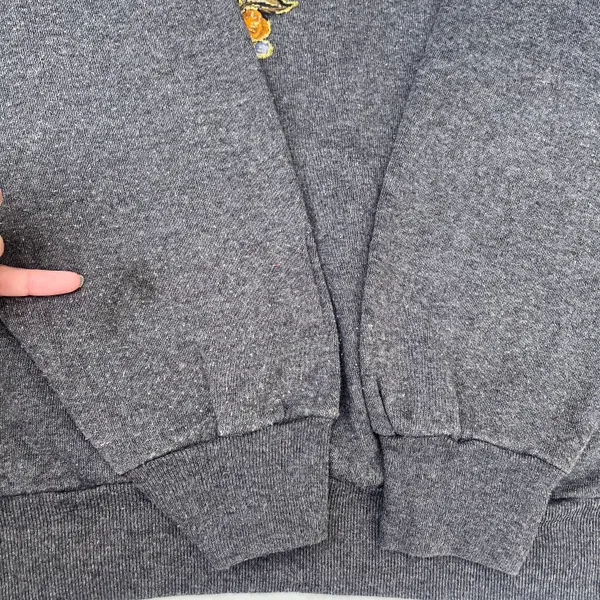 Vintage 90s Floral Grey Crewneck Sweater - Image 10