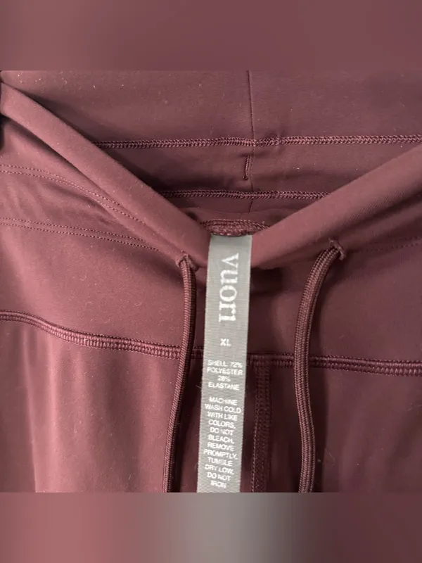 Vuori Daily Leggings Ruby Dark Burgundy Size XL - Image 6