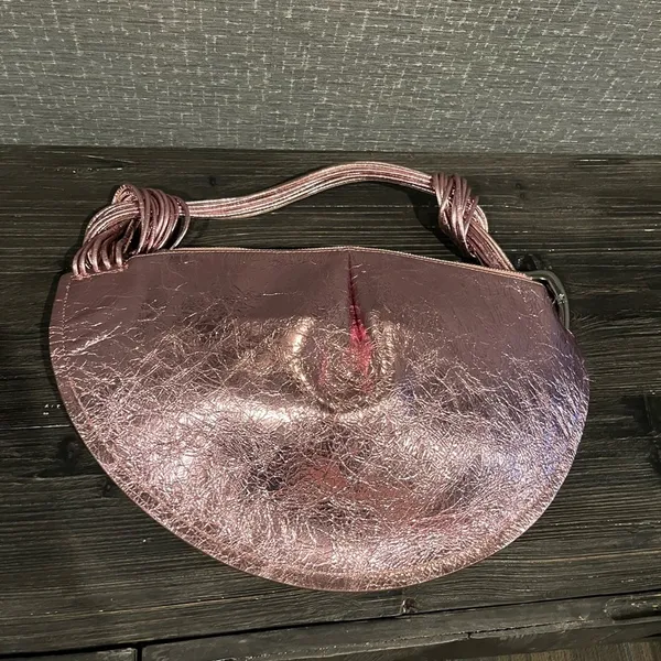 NWOT Cult Gaia Estrella metallic tote bag Cameo Pink - Image 7