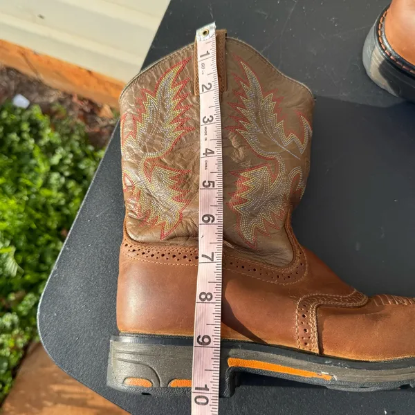Ariat 4LR Brown Leather Western Boots Women US 6 Embroidered Cowboy - Image 8