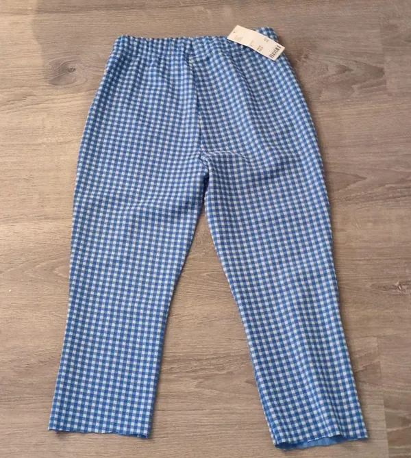 Urban Outfitters Gingham Kick Blue Pants Size Small - Image 6
