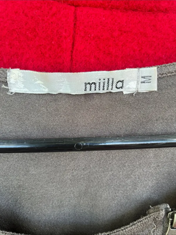 Miilla Clothing Taupe Suede-Look Asymmetrical Zip Jacket - Image 2