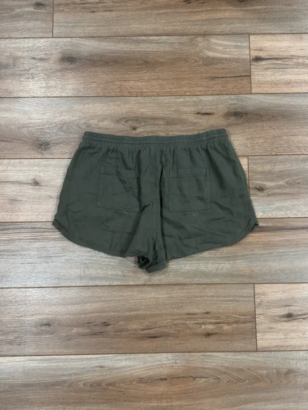 UNIVERSAL THREADS Boho Olive Green Casual Drawstring Lounge Shorts | Size Large - Image 3